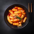 Korean food Stir-fried Rice Cake, Tteokbokki.