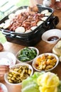 Korean food table