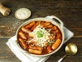 Korean foods, Tteok-bokki. Royalty Free Stock Photo