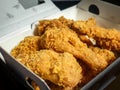 Korean Fried Chicken. Famous for Chimaek, a pairing of fried chicken and beer. Royalty Free Stock Photo