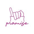 Korean gesture Hand promise symbol logo design