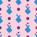 Korean gestures finger heart pattern