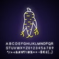 Korean ginseng root neon light icon