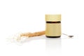 Korean ginseng on white. Royalty Free Stock Photo