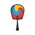 korean hand fan. Vector illustration decorative design