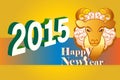 2015 korean happy new year background with animal sysmbol - eps10 illustration