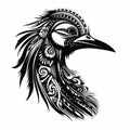 Ethnic Bird With Ornate Designs - Stock Vector Illustration