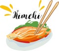 Korean kimchi icon on white background