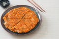 Korean Kimchi pancake or Kimchijeon Royalty Free Stock Photo