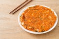 Korean Kimchi pancake or Kimchijeon Royalty Free Stock Photo