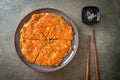 Korean Kimchi pancake or Kimchijeon Royalty Free Stock Photo
