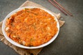 Korean Kimchi pancake or Kimchijeon Royalty Free Stock Photo