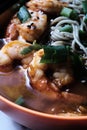 Korean Kimchi Shrimp Ramen Royalty Free Stock Photo