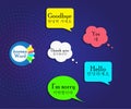 korean language hello words vector design