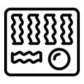 Korean meal icon, outline style