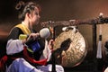 Korean musician. jing player. Royalty Free Stock Photo