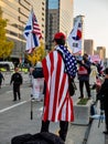 Korean Patriot Wrapped In American Flag