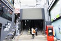 Korean people and foreign travelers walking use stairs and escalators go to travel visit Diamond Busan Tower and Yongdusan park in