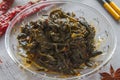 Korean Pickled Perilla Leaves Kkaennip Jangajji close up