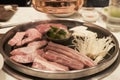 Korean pork BBQ style in Korean restaurant