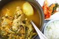 Korean Pork Bone and Potato Soup Royalty Free Stock Photo