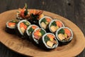 Korean Roll Rice Kimbap Royalty Free Stock Photo
