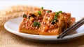 Korean side dish, spicy braised tofu Dubu Jorim Royalty Free Stock Photo