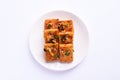 Korean side dish, spicy braised tofu (Dubu Jorim) Royalty Free Stock Photo