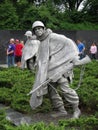 Korean Soldier With His Machine Gun