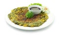 Korean Spinach Pancake Vegetarian Yachaejeon Royalty Free Stock Photo