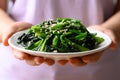 Korean spinach salad (Sigeumchi namul), Korean side dish