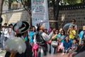 Korean street show with crowd