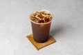 korean style food cafe americano iced coffee Royalty Free Stock Photo