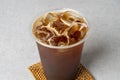 korean style food cafe americano iced coffee Royalty Free Stock Photo