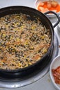 Korean Style hot pot fried rice Royalty Free Stock Photo