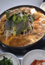 Korean Style hot pot pork ribs Royalty Free Stock Photo