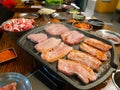 Korean style pork barbecue traditional korean food. Royalty Free Stock Photo