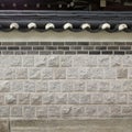 Korean style wall with roof decorative Royalty Free Stock Photo
