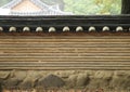 Korean style wall with roof decorative Royalty Free Stock Photo
