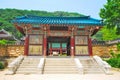 Korean temple architecture Royalty Free Stock Photo