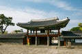 Korean Temple Entrance Near Junggang Market. Jeju, South Korea