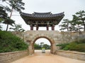 Korean temple gate Royalty Free Stock Photo