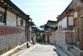 Korean Traditional architecture, ancient style of korean house in Seoul, capital of South Korea Royalty Free Stock Photo