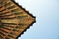 Carved and painted roof details of Bulguksa Temple, Gyeongju, South Korea Royalty Free Stock Photo