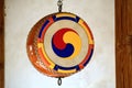 Color wooden Korean traditional drum. Royalty Free Stock Photo