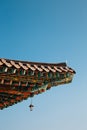 Korean traditional roof eaves at Huhuam temple in Yangyang, Korea Royalty Free Stock Photo