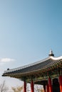 Korean traditional roof at Imjingak Pyeonghoa-Nuri park in Paju, Korea Royalty Free Stock Photo