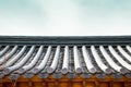 Korean traditional roof tile eaves Royalty Free Stock Photo