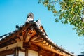 Korean traditional wooden roof at Gyochon Hanok Village in Gyeongju, Korea Royalty Free Stock Photo