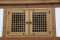 Korean traditional wooden window detail house
